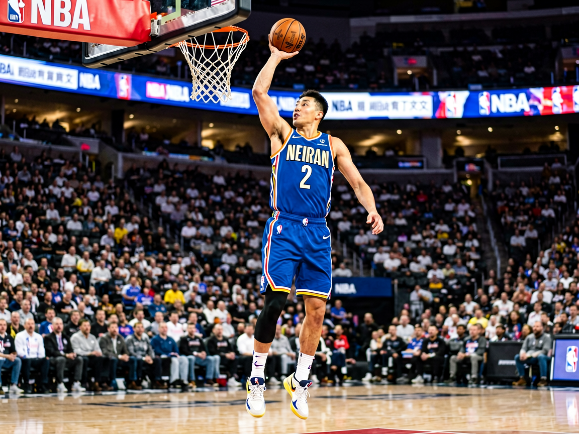 NBA球星赛场突破上篮精彩瞬间